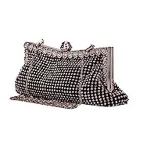 Chichitop Crystal rhinestones, clutch evening purse black